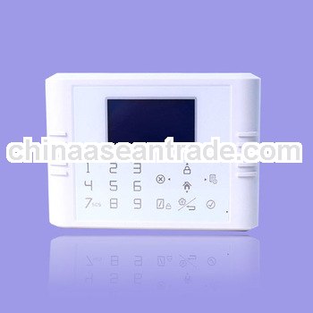 30 zone multi-language GSM wireless home burglar security alarm system with lcd touch keypad