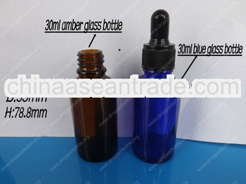 30ml amber/blue glass droppe bottle/glass dropper bottle from Guangzhou,