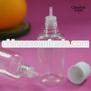 30ml pet plastic dropper bottles with long tip childproof cap TUV/SGS certificate