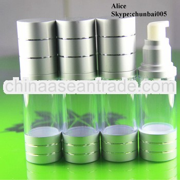 30ml silver cosmetic airless bottles