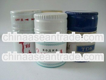 30mm*44mm aluminium screw caps with plastic pourer inside,aluminium screw closure