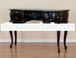 n Furniture - Black Painted Dressing Table 4 Drawers