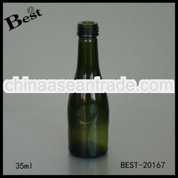 35ml dark green glass bottle