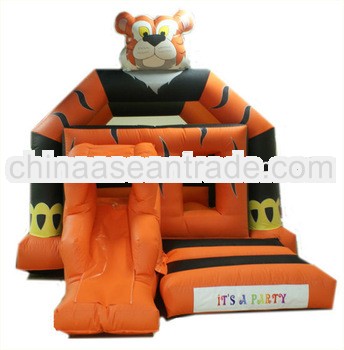 3D Tiger Inflatable Bouncer with Front Slide inflatable Combi