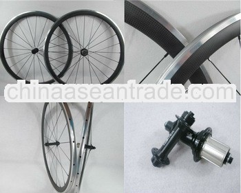 3K matt 700c road carbon 38mm aluminum clincher wheels,aluminum brake surfac.