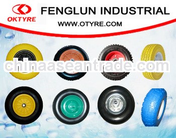 3.50-8 pu foam wheels with rims