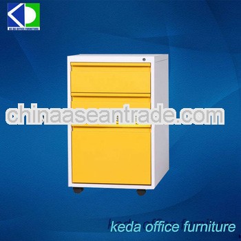 3 Drawers Metal Mobile Pedestal Cabinet Movable File Cabinet