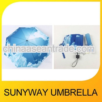 3 Foldable Blue Sky And White Cloud Umbrella