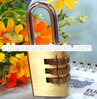 3 digit brass combination padlock