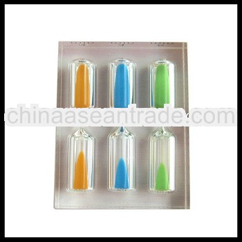 3 in 1 acrylic sand timer for home decoration
