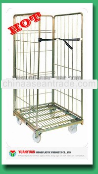 3-side folding supermarket roll container