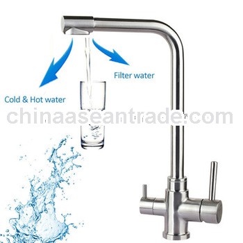 3 way kitchen stainless steel drinking water faucet