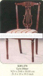 Lyre Diner Mahogany Indoor Furniture