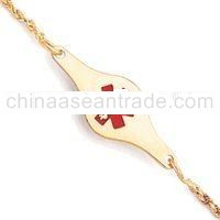 14k Medical Jewelry Children's Bracelet-6 Inch