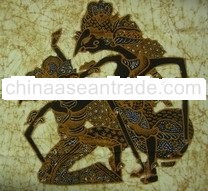 [super Deal]wayang Krisna And His Wife Batik Painting