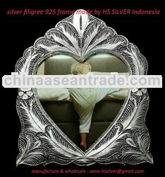 Photo frame from silver filigree 925