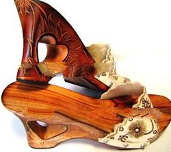 Exotic wooden sandals