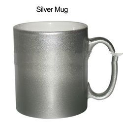 11oz Silver Heat Transfer Coated Mug