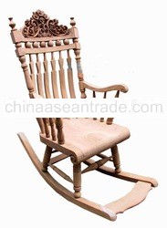 antique rocking chair - Bangkirai, meranti wood and agarwood