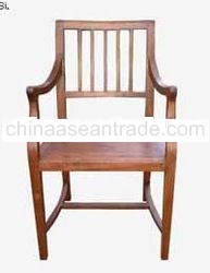 Slatted back arm chair