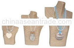 Wooden necklace display