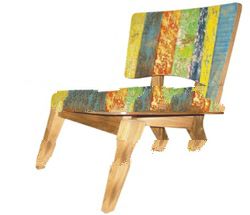Lounge chair recycled wood