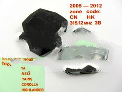 2005-2012 312.12MHZ 3B CN HK Toyota car key remote control