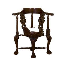 Natural Mahogany Corner Single Chair