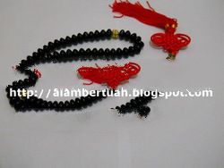 Japamala Prayer Beads from Black Agate Stone