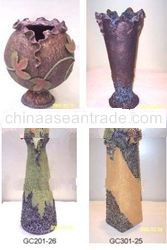 Wooden Carved & Vases Decoration