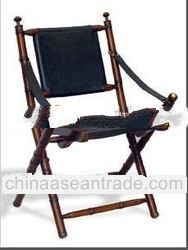 High Quality Leather Wooden Folded Chair