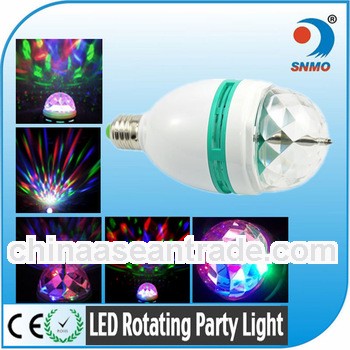 3w e27 b22 LED bombillas led rotating party light RGB led color changing bulbs