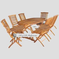 Krakatoa set table chairs teak garden furniture