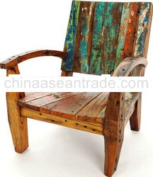 CHAIR MADE OF OLD BOAT WOOD BWC34