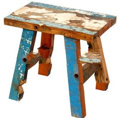 STOOL MADE OF OLD BOAT WOOD BWS04