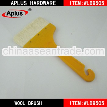 40mm length out paint brush yellow plastic paint brush white goat hair brush