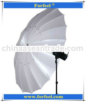 42"/64"/85" 105/162/215cm (Diameter/Arc) White Parabolic Type Umbrella with 16 (White