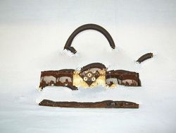 Coconut Shell Handbag 3x6 Elastic Handle