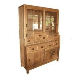 Display Cabinet 4 Drawers - Antique Teak - Reclaimed Teak Furniture