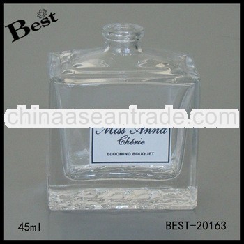 45ml square shaped glass perfume bottle