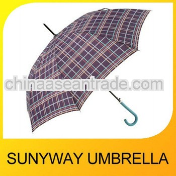 46" Arc Automatic Open Plaid Umbrella