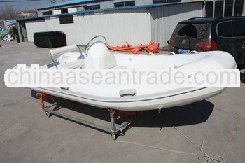 4.7m fiberglass rigid outboard engine speed inflatable boat