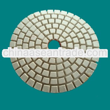 4" velcro backed 5mm thick rigid floor polishing diamond resin pad