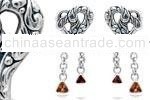 SE544CtGa Silver earring