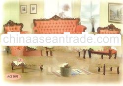 Teak Classic Design Romawi Mawar Old ( Sofa Set ) Indoor Furniture.