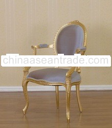 French Arm Chair - Gold Gilt Versailles Plain Arm Chair