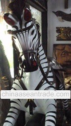 Antique Imitation Wooden Decorative Rocking Zebra