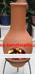 Clay chiminea