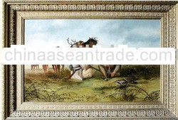 CANADA ART 1875 HISTORICAL RCMP OIL PAINTING D C GROSE