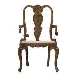 Mahogany Anne French Arms Dining Chair